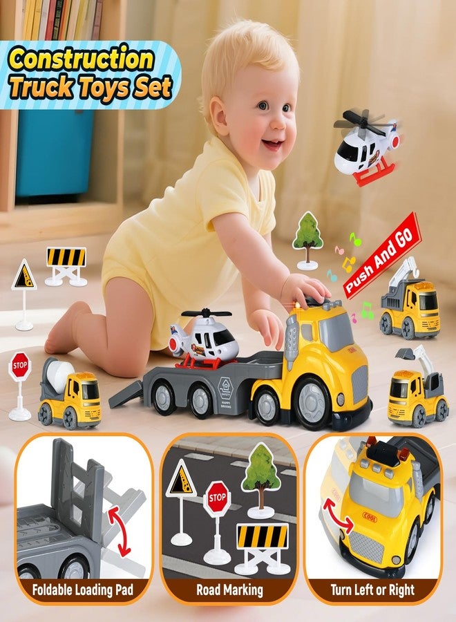 ShyLizard Toddlers Truck Toys,Boy Toys Gifts for 1 2 3 Years Old,5 in 1 Construction Transport Truck with Lights & Sounds,Ideal Birthday for Baby Toddler 12-18M+ - Image 4